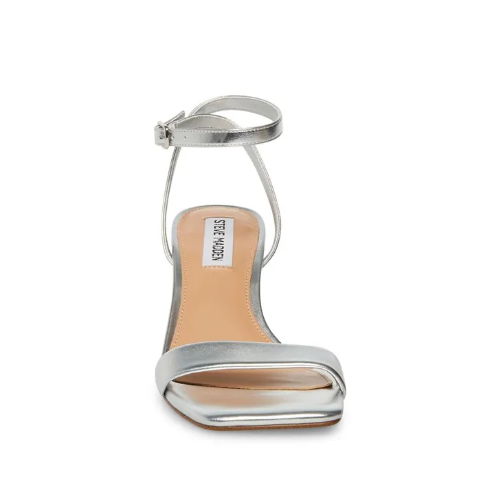 Steve Madden Luxe Silver Womens Heels