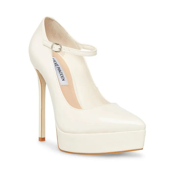 Steve Madden Maisie Bone Patent Womens Heels Steve Madden Maisie Bone Patent Womens Heels
