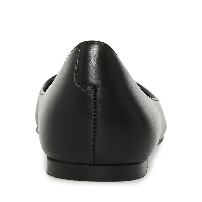 Steve Madden Meryl Black Leather Womens Loafers and Flats