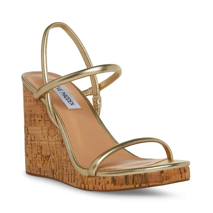 Steve Madden Morgan Gold Womens Sandals