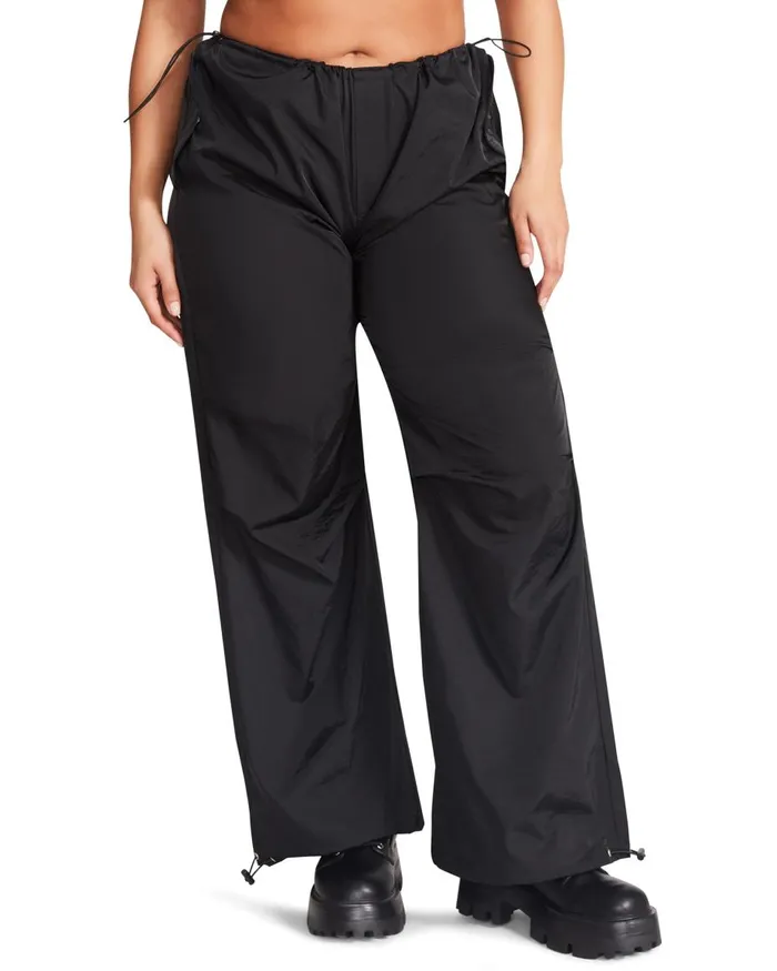 Steve Madden Pia Parachute Pant Black Womens Bottoms