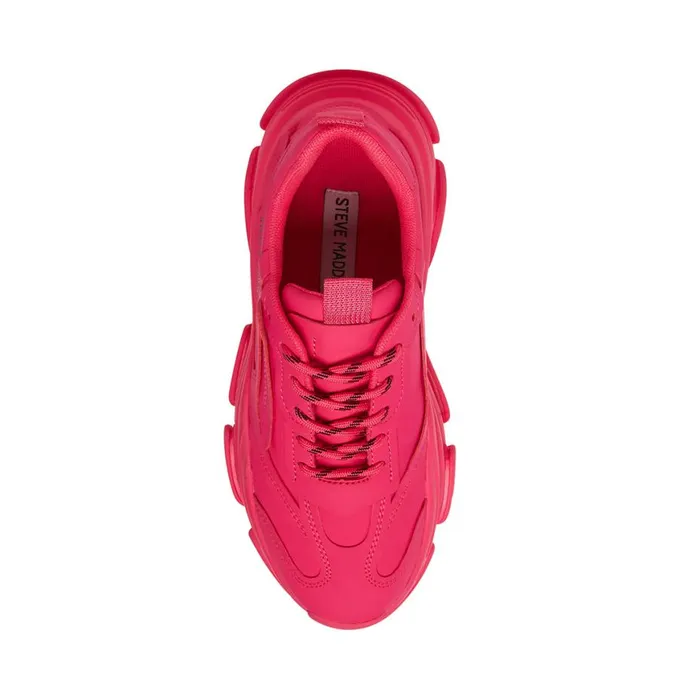 Steve Madden Possession Pink Neon Womens Sneakers