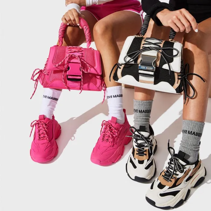 Steve Madden Possession Pink Neon Womens Sneakers