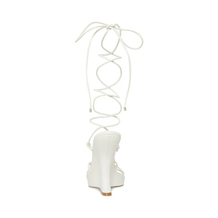 Steve Madden Rezy White Womens Heels