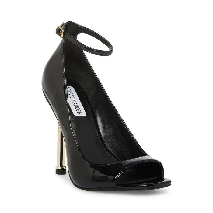 Steve Madden Romance Black Patent Womens Heels