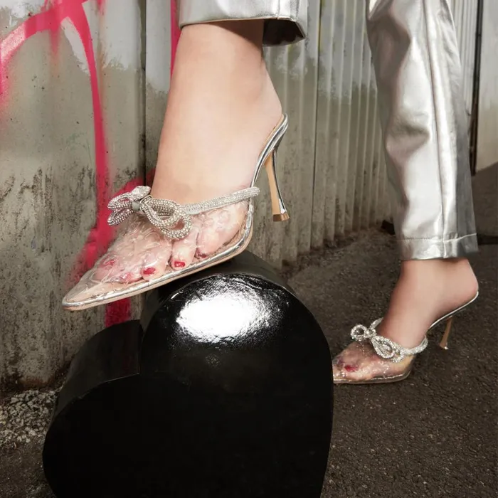 Steve Madden Royal Clear Womens Heels