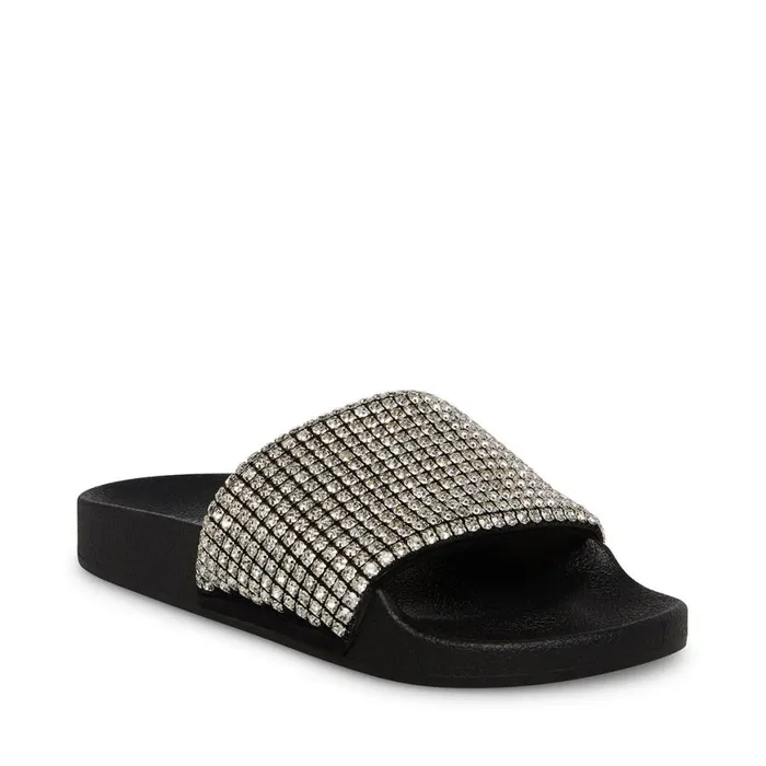 Steve Madden Sign Black Multi Womens Sandals
