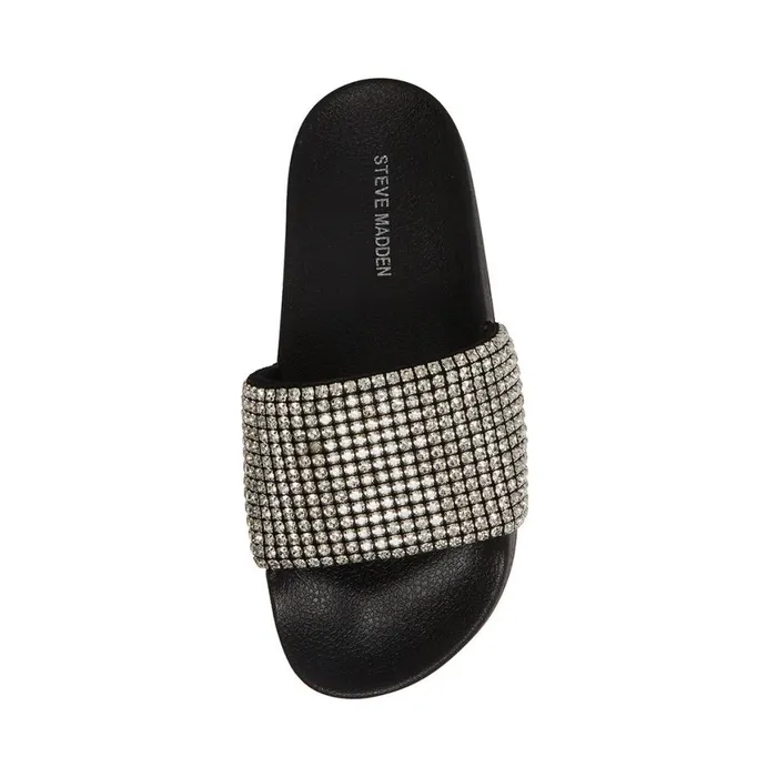Steve Madden Sign Black Multi Womens Sandals