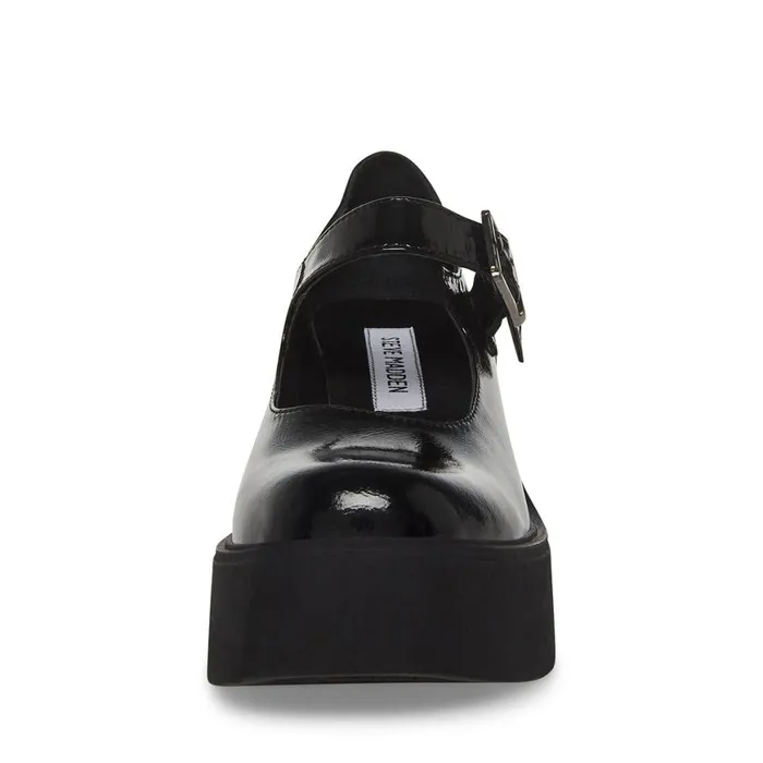 Steve Madden Trish Black Patent Womens Loafers and Flats