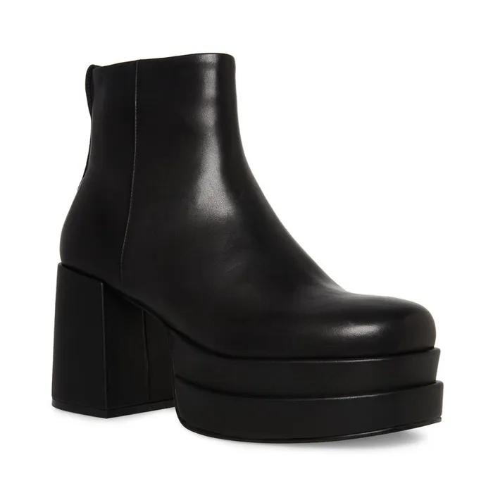 Steve Madden Viper Black Leather Mens Boots Steve Madden Viper Black Leather Mens Boots
