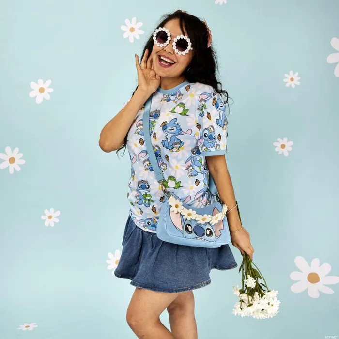 Stitch Springtime Daisy Cosplay Crossbody Bag Unisex Loungefly Crossbody Bags Stitch Springtime Daisy Cosplay Crossbody Bag Unisex Loungefly Crossbody Bags