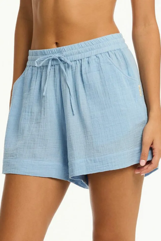Sunset Beach Short Sunset Cornflower Women Sea Level Shorts
