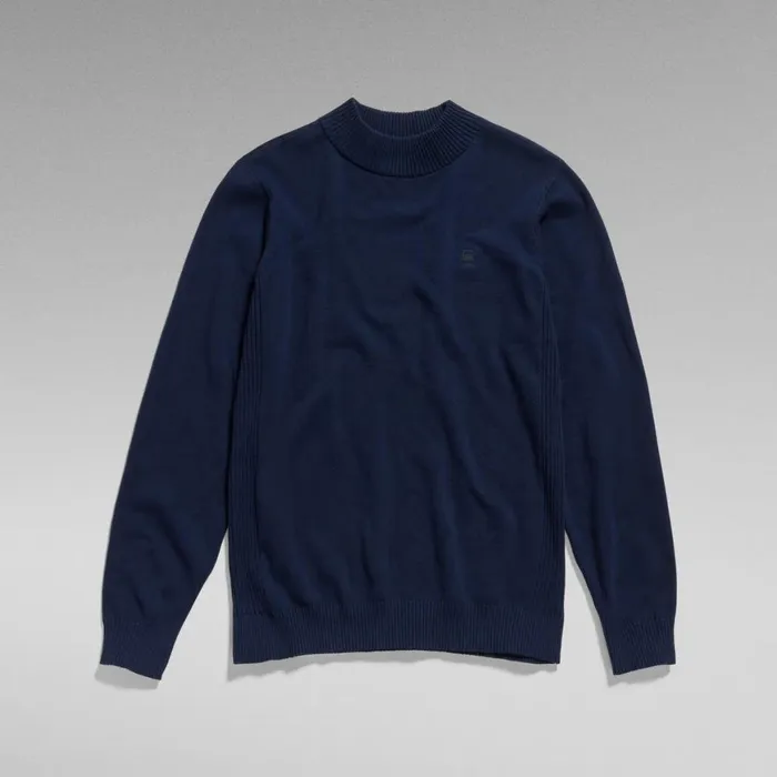Sweaters Men GStar RAW Classic Sport Mock Knitted Sweater Sartho Blue