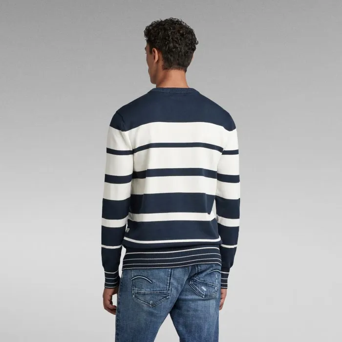 Sweaters Men GStar RAW Irregular Stripe Knitted Sweater Salutemilk Stripe