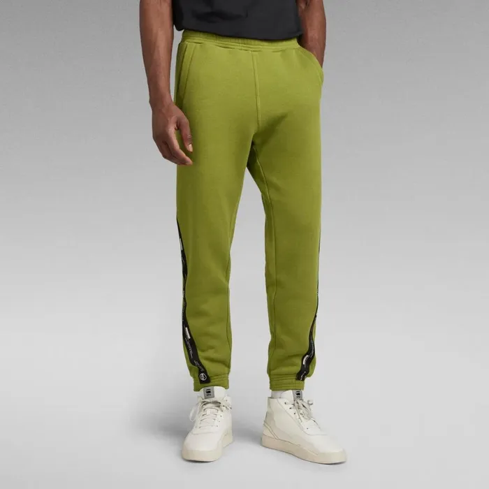 Sweatpants Men GStar RAW Logo Tape Sweat Pants Fresh Olive