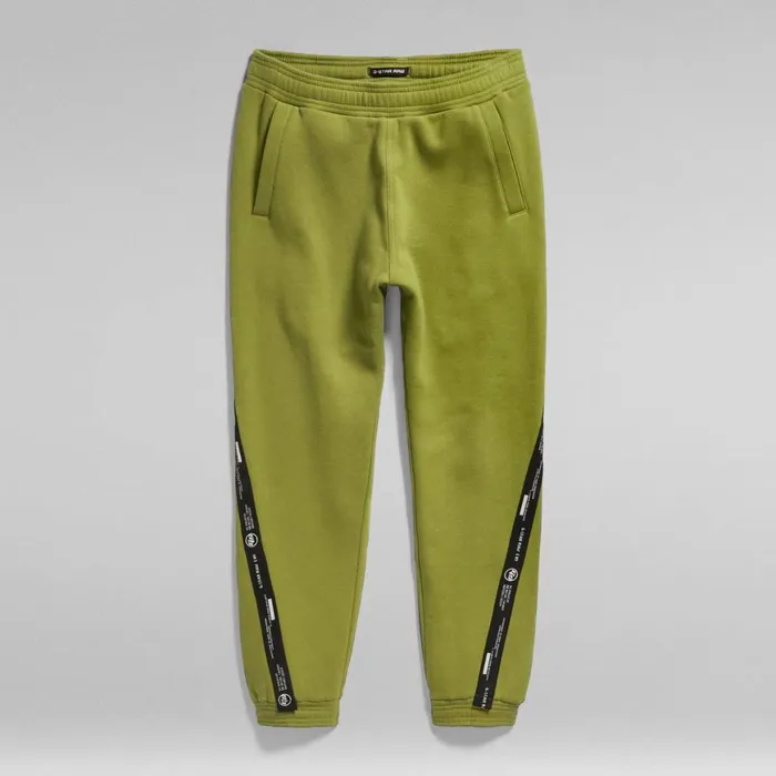 Sweatpants Men GStar RAW Logo Tape Sweat Pants Fresh Olive