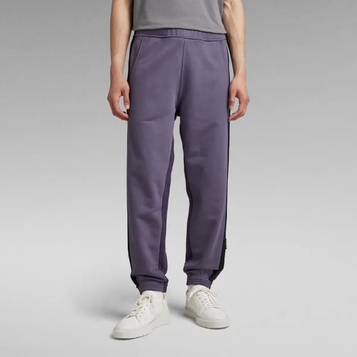 Sweatpants Men GStar RAW Tape Color Block Tapered Sweat Pants Dk Grapecarbonne Purple Sweatpants Men GStar RAW Tape Color Block Tapered Sweat Pants Dk Grapecarbonne Purple