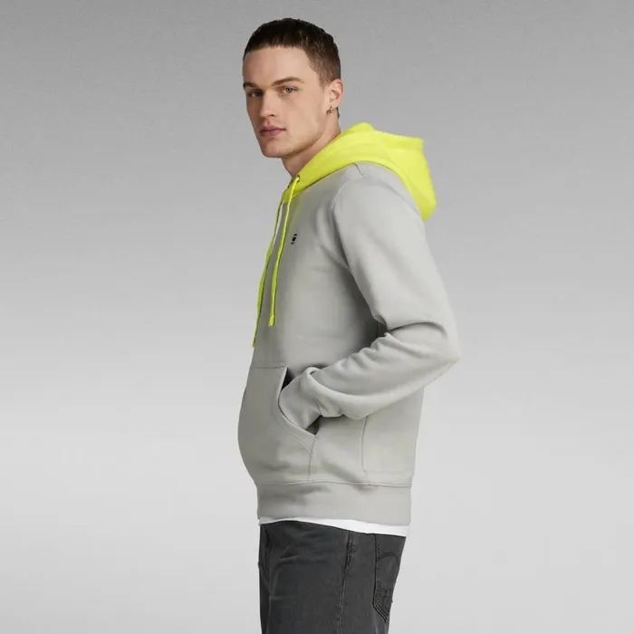 Sweatshirts and Hoodies Men GStar RAW Color Blocking Hooded Sweater Grey