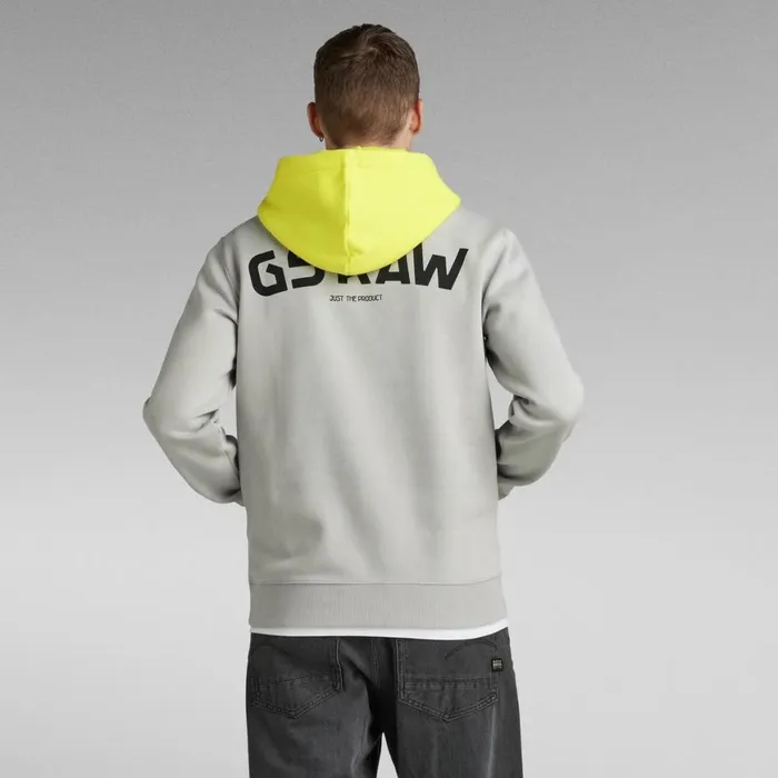 Sweatshirts and Hoodies Men GStar RAW Color Blocking Hooded Sweater Grey