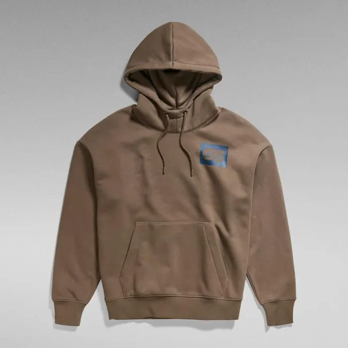 Sweatshirts and Hoodies Men GStar RAW GS RAW Back Graphic Hooded Loose Sweater Turf