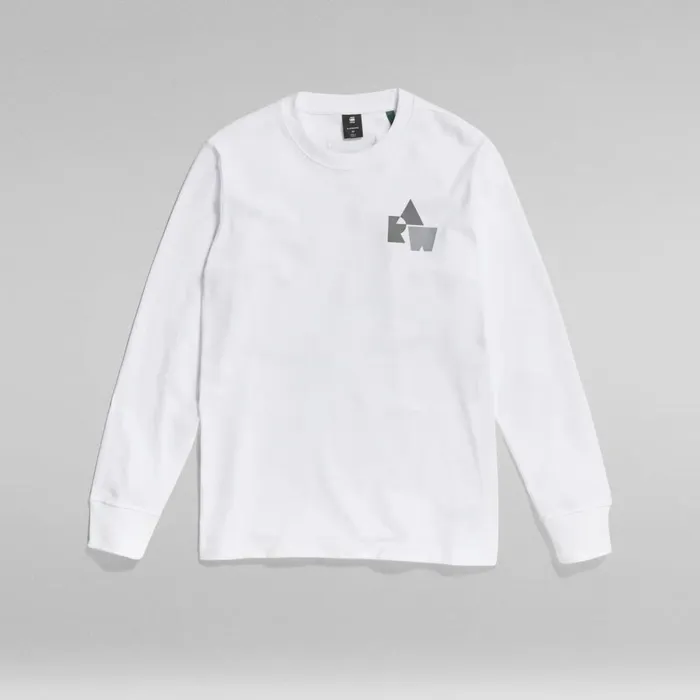 Sweatshirts and Hoodies Men GStar RAW Lightweight Back Tape Sweater White