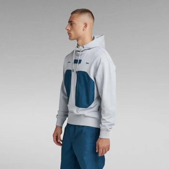 Sweatshirts and Hoodies Men GStar RAW Pocket Hoodie Magnesium