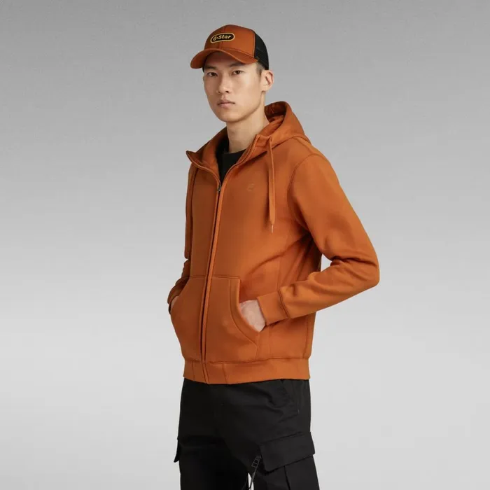 Sweatshirts and Hoodies Men GStar RAW Premium Core Hooded Zip Sweater Rooibos Tea