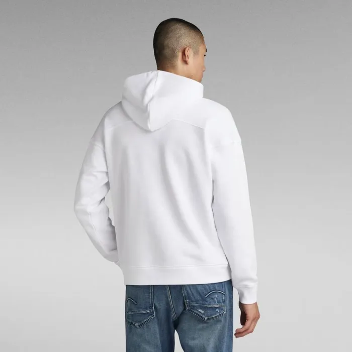Sweatshirts and Hoodies Men GStar RAW Sports Zip Loose Hoodie White