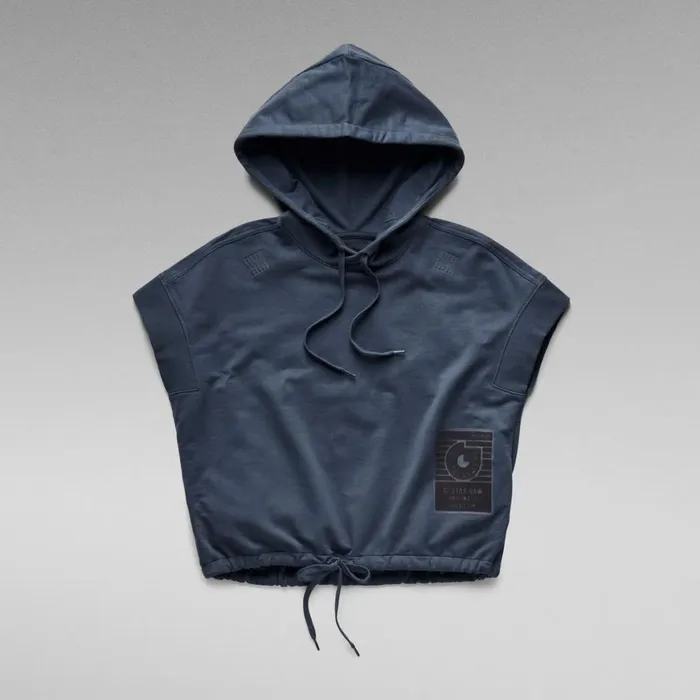 Sweatshirts and Hoodies Women GStar RAW Boxed Graphic Hoodie Fantem Blue