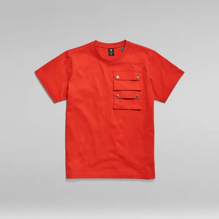 TShirts and Polos Men GStar RAW Double Pocket Utility Loose TShirt Acid Red
