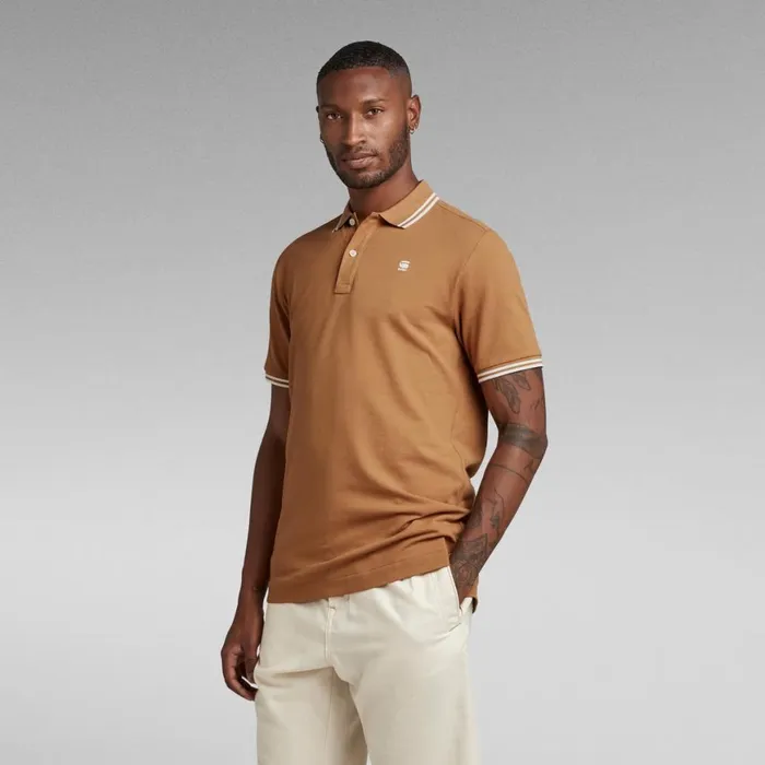 TShirts and Polos Men GStar RAW Dunda Slim Stripe Polo Chipmunk