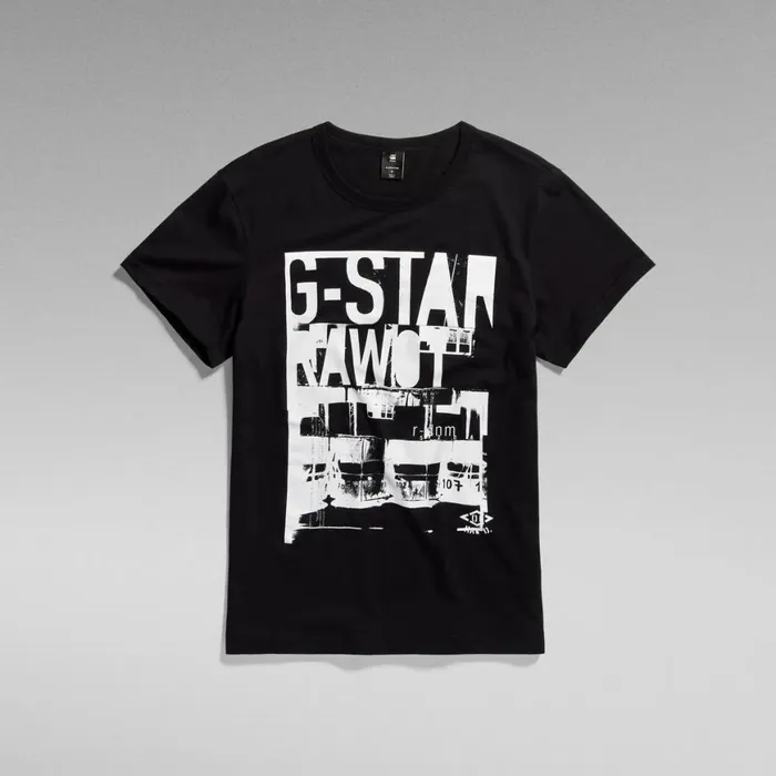 TShirts and Polos Men GStar RAW Graphic STM 2 TShirt Dark Black