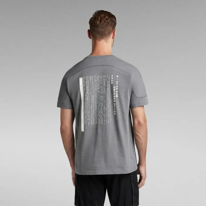 TShirts and Polos Men GStar RAW Korpaz Text TShirt Granite