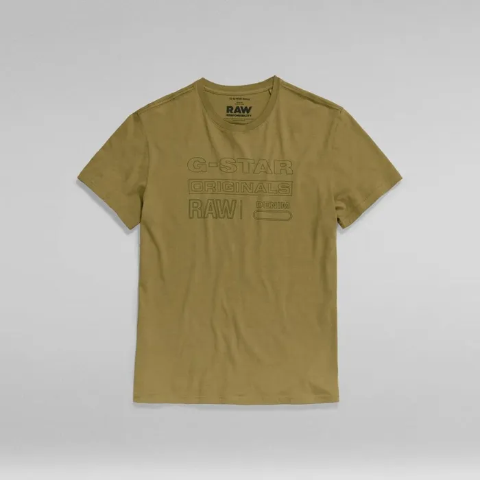 TShirts and Polos Men GStar RAW Originals TShirt Smoke Olive