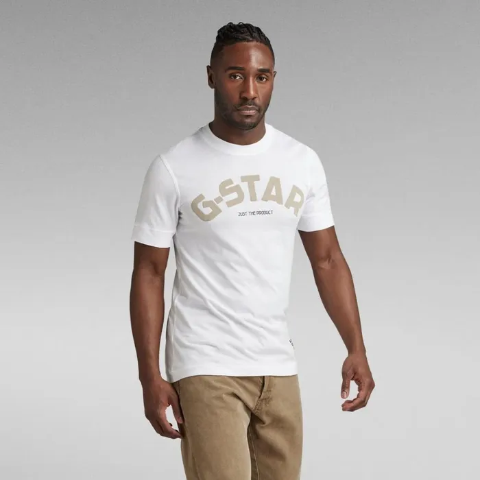 TShirts and Polos Men GStar RAW Puff Logo Slim TShirt White
