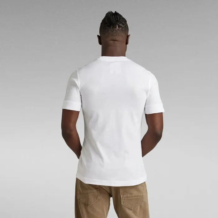TShirts and Polos Men GStar RAW Puff Logo Slim TShirt White