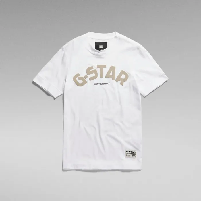 TShirts and Polos Men GStar RAW Puff Logo Slim TShirt White