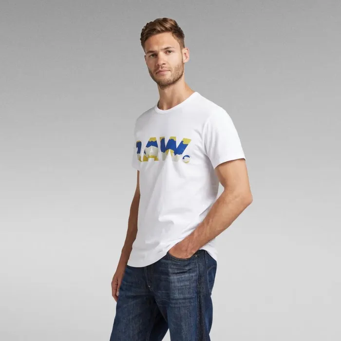 TShirts and Polos Men GStar RAW RAW Camo TShirt White
