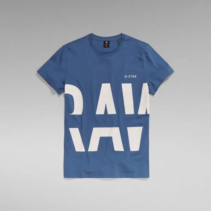 TShirts and Polos Men GStar RAW Raw Strike Thru TShirt Retro Blue