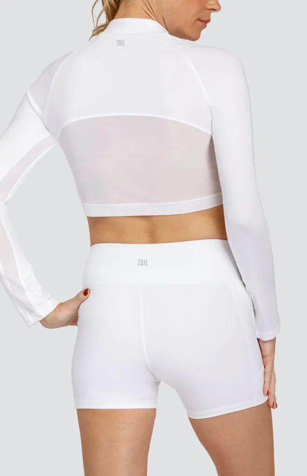 Tail Activewear Edie Layering Top 8211 Chalk White Women Long Sleeve