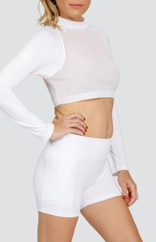 Tail Activewear Edie Layering Top 8211 Chalk White Women Long Sleeve