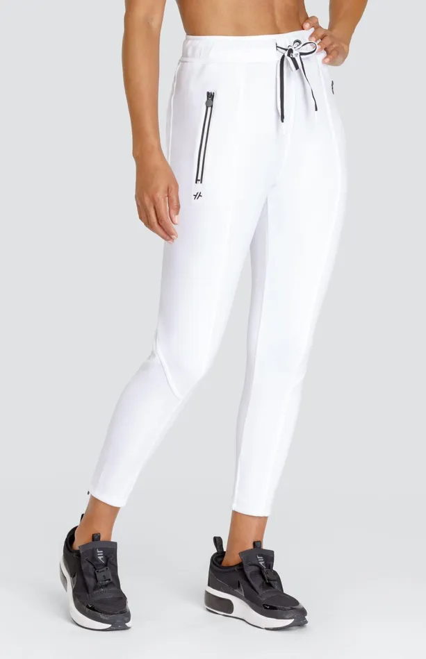 Tail Activewear Eleanor Chalk White Jogger Women Ankle Pants