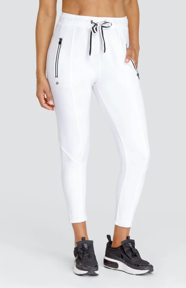 Tail Activewear Eleanor Chalk White Jogger Women Ankle Pants