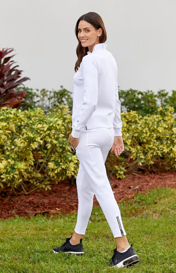 Tail Activewear Eleanor Chalk White Jogger Women Ankle Pants