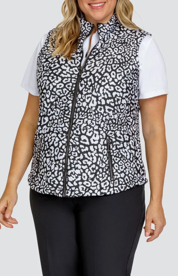 Tail Activewear Harlow Vest 8211 Onyx Leopard Women Jackets And Vests