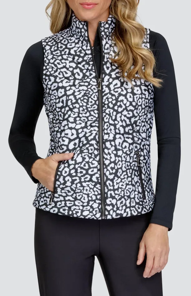 Tail Activewear Harlow Vest 8211 Onyx Leopard Women Jackets And Vests