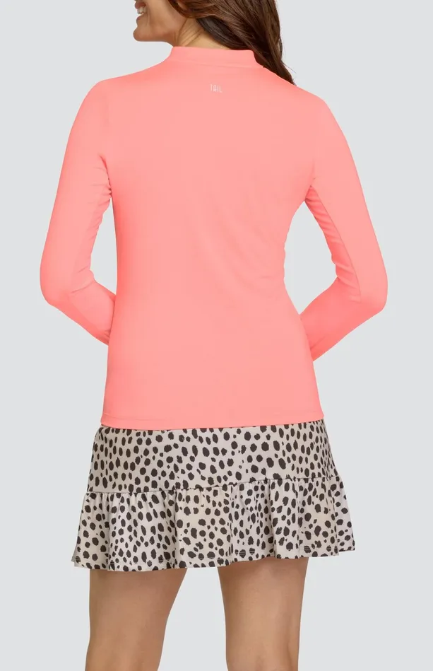 Tail Activewear Nashla Top 8211 Neon Melon Punch Women Long Sleeve