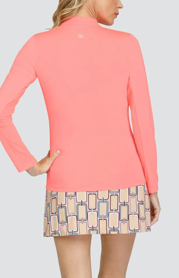 Tail Activewear Nashla Top 8211 Neon Melon Punch Women Long Sleeve