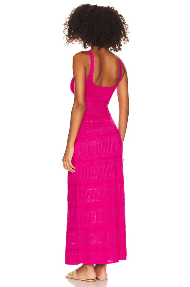Tayla Pointelle Maxi Dress Hot Pink Women Lovers and Friends Dresses