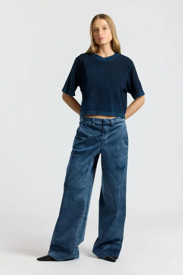 Tees Women COTTON CITIZEN Tokyo Crop Tee Vintage Navy Tees Women COTTON CITIZEN Tokyo Crop Tee Vintage Navy